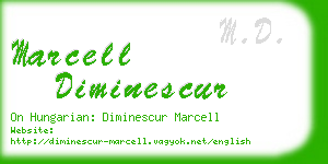 marcell diminescur business card